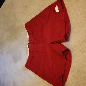 Red shorts size 4 with embroidered Elephant
